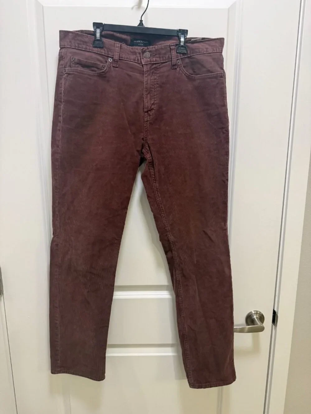 Banana Republic Maroon Corduroy Slim Fit Chino Pants Men's Sz 33x32